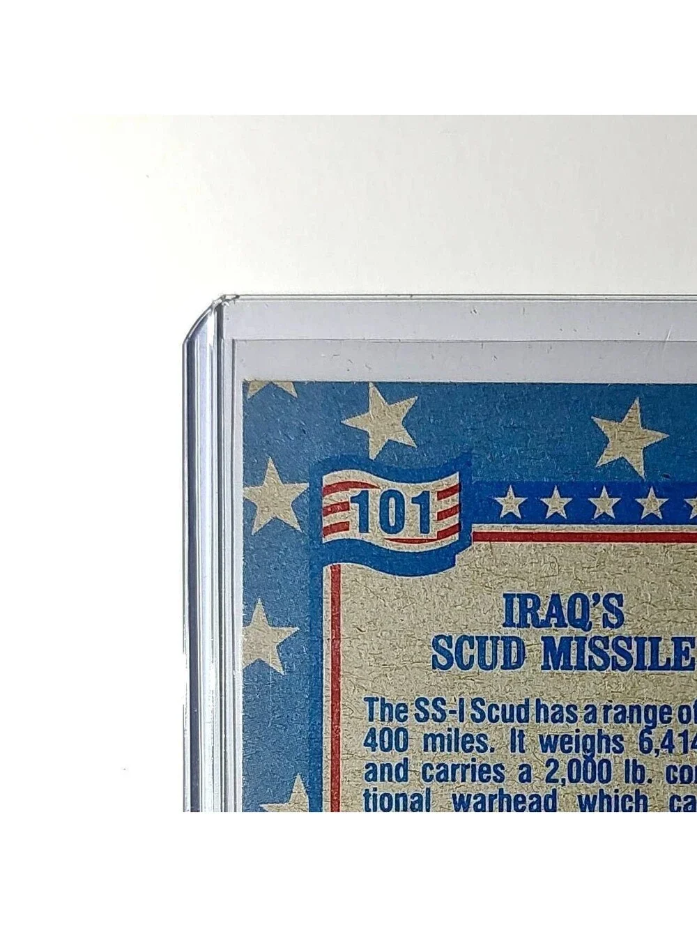 Iraq’s SCUD Missile 1991 Topps Desert Storm #101 Card